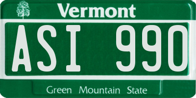 VT license plate ASI990