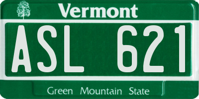 VT license plate ASL621