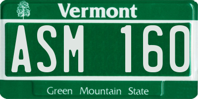 VT license plate ASM160
