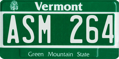 VT license plate ASM264