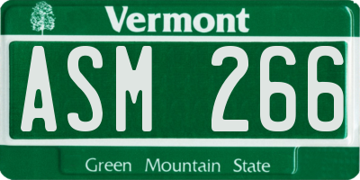 VT license plate ASM266