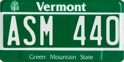 VT license plate ASM440