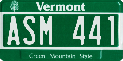 VT license plate ASM441