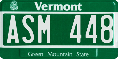 VT license plate ASM448