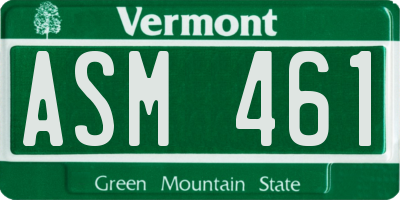 VT license plate ASM461