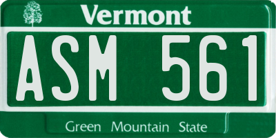 VT license plate ASM561