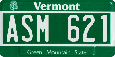 VT license plate ASM621