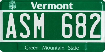 VT license plate ASM682