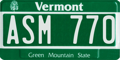VT license plate ASM770