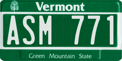 VT license plate ASM771