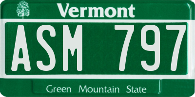 VT license plate ASM797
