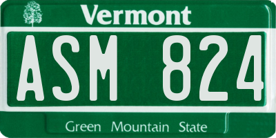 VT license plate ASM824