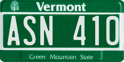 VT license plate ASN410