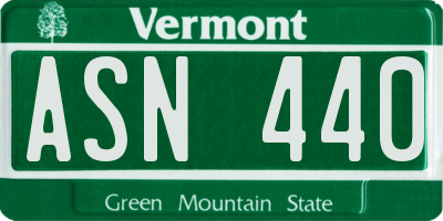 VT license plate ASN440