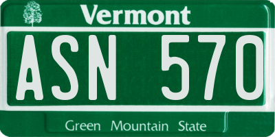 VT license plate ASN570