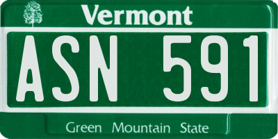 VT license plate ASN591