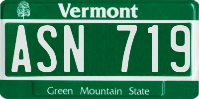 VT license plate ASN719