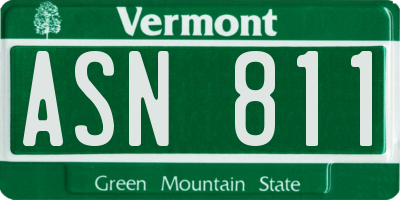 VT license plate ASN811