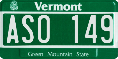 VT license plate ASO149