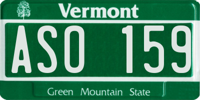 VT license plate ASO159