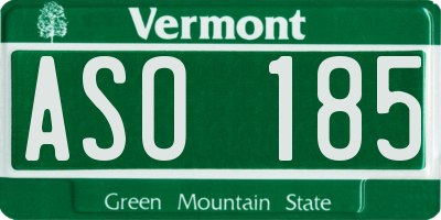 VT license plate ASO185