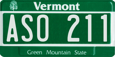 VT license plate ASO211