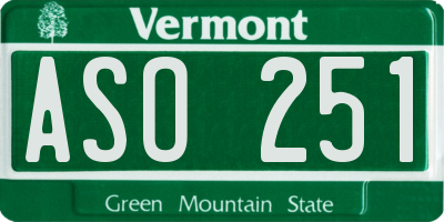 VT license plate ASO251