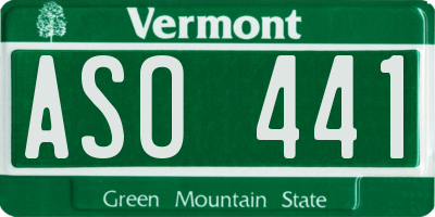 VT license plate ASO441
