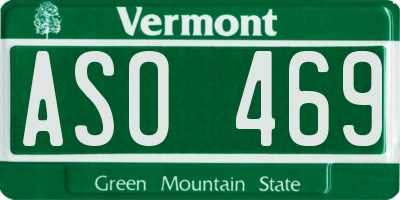 VT license plate ASO469