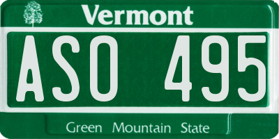 VT license plate ASO495