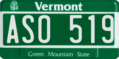 VT license plate ASO519