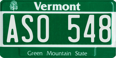 VT license plate ASO548