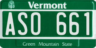 VT license plate ASO661
