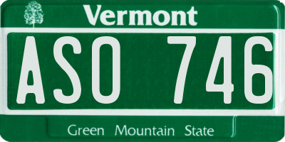 VT license plate ASO746