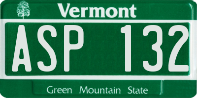 VT license plate ASP132