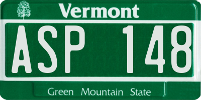 VT license plate ASP148