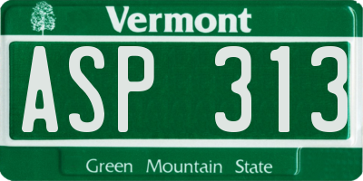 VT license plate ASP313