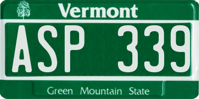 VT license plate ASP339