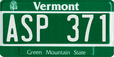 VT license plate ASP371