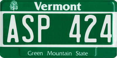 VT license plate ASP424