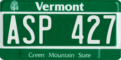 VT license plate ASP427