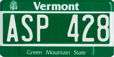 VT license plate ASP428
