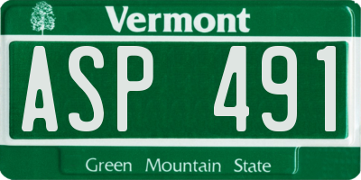 VT license plate ASP491