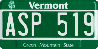 VT license plate ASP519