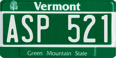 VT license plate ASP521