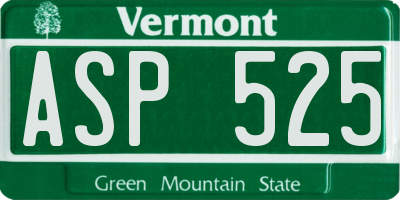 VT license plate ASP525
