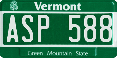 VT license plate ASP588
