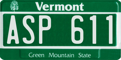 VT license plate ASP611