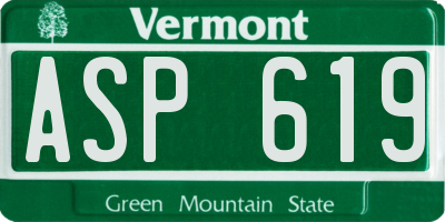 VT license plate ASP619