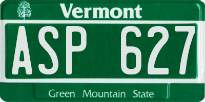 VT license plate ASP627